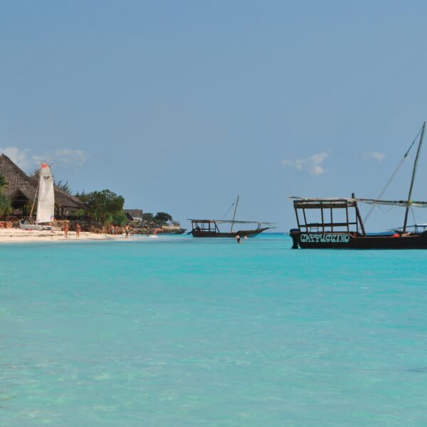 Zanzibar Beach - Mafia Island with a boat