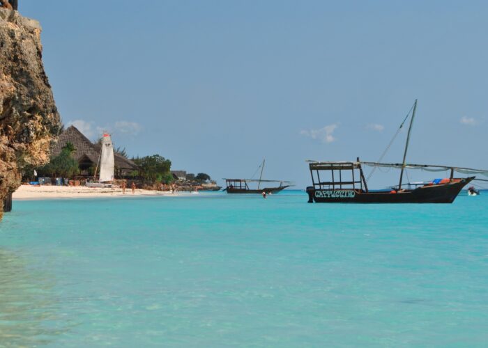 Zanzibar Beach - Mafia Island with a boat